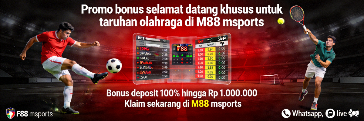 Promo bonus selamat datang khusus untuk taruhan olahraga di M88 msports