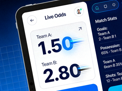 Tampilan live betting dengan odds yang berubah secara real-time dan statistik pertandingan